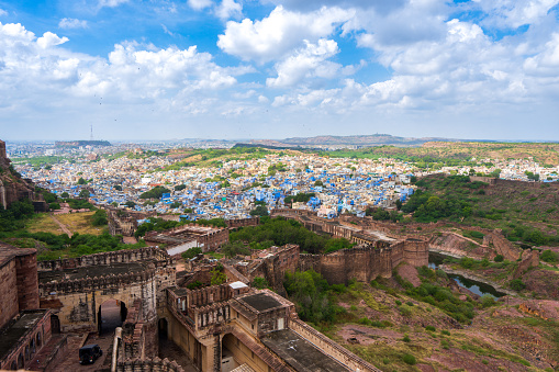 Overlooking the old town of Jodhpur, the \