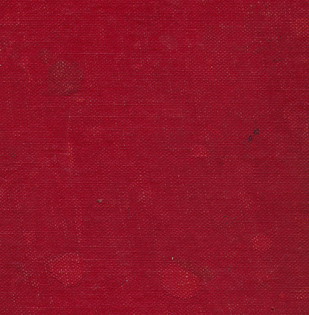 istock Square composition of a grungy red canvas background 175398644