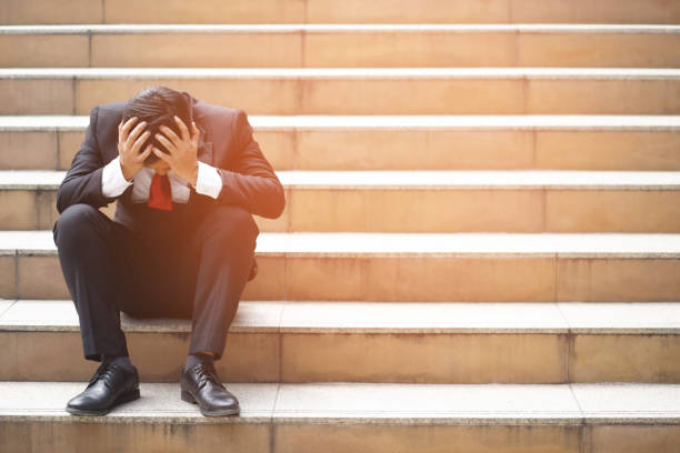 istock Unemployed people crisis Despair and stress people compression in office feel stressful can't make decision jobless or depression situation Stress cause mental problems Stress and Jobless Concept. 1753986518