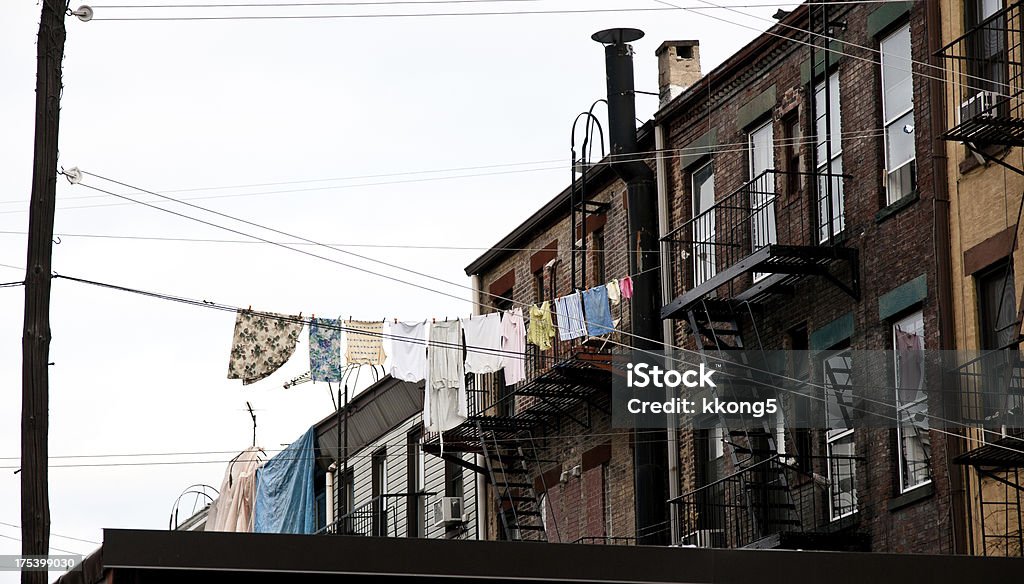 Arquitectura de Nova Iorque: Secagem de Roupas de brooklyn Varal de Roupa - Royalty-free Cidade de Nova Iorque Foto de stock