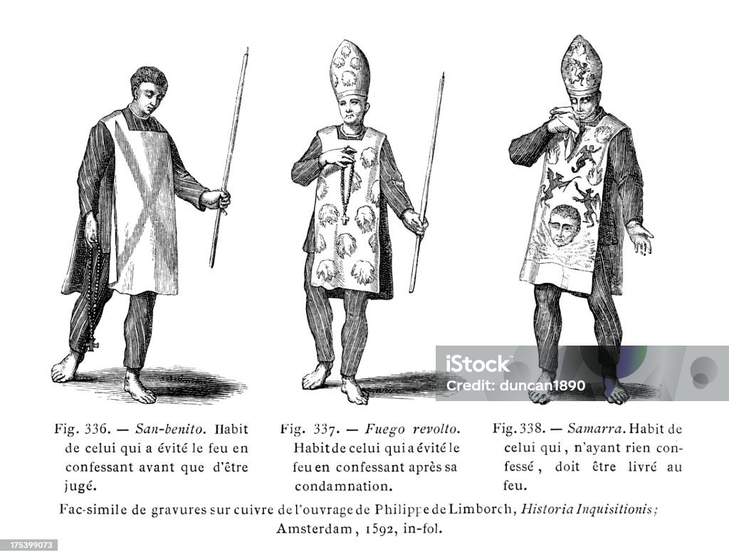 Pénitent - Illustration de Inquisition espagnole libre de droits