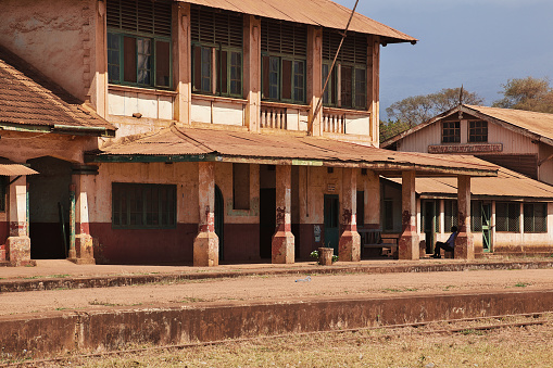 Moshi, Tanzania - 08 Jan 2017: Railway station in Moshi city, Africa