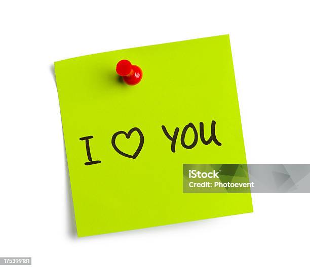 I Love You - Fotografie stock e altre immagini di Appiccicoso - Appiccicoso, Biglietto adesivo, Blocco per appunti