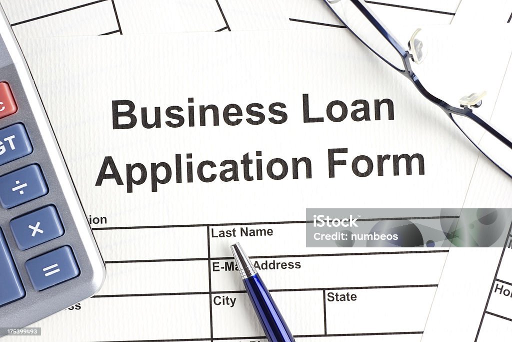 Business loan application form More application documents; Financial Loan Stock Photo