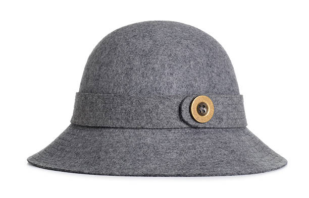 istock Antique Ladies Grey Felt Hat 175399647