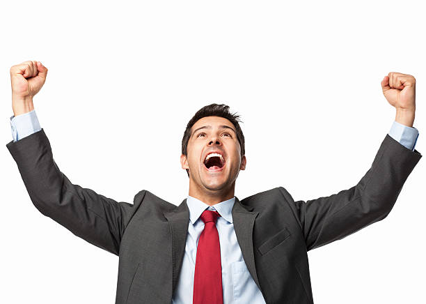 Excited Businessman - Isolated