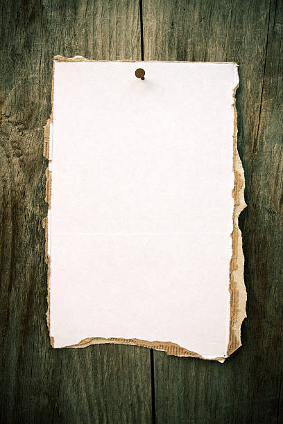 istock Blank Notice Tacked to a Wood Wall 175400138