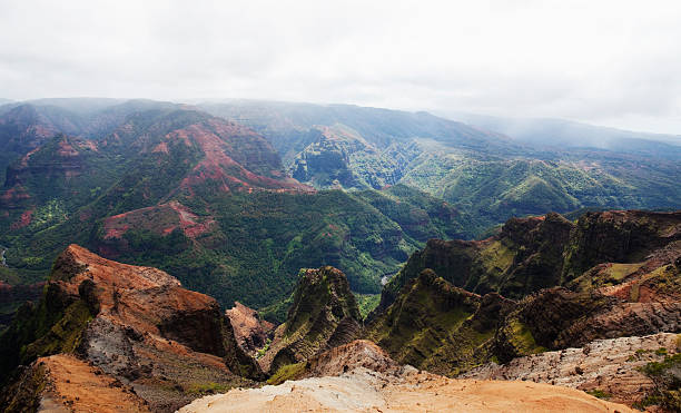 istock Rain Approaches Waimea Canyon on Kauai Island Hawaii 175400280