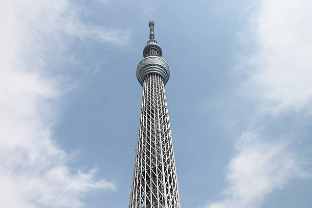 tour tokyo skytree vue horizontale - sky tree audio photos et images de collection