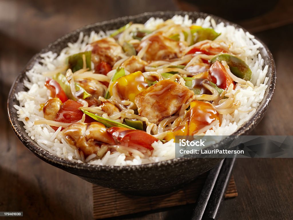 Poulet Teriyaki Stir fry - Photo de Aliment libre de droits