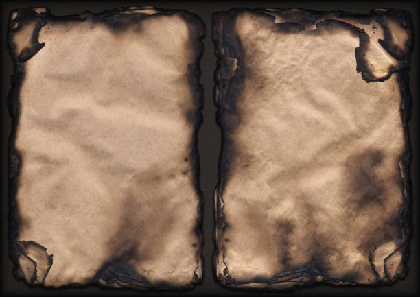istock High Resolution Burnt Antique Paper Sheets Stacks Vignette Grunge Texture 175401075