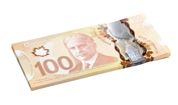 istock Canadian 100 Hundred Dollar Bills (w/ Clipping Path) 175401519