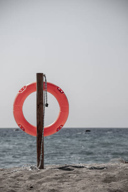 istock Lifebuoy on a beach on Crete 1754021988
