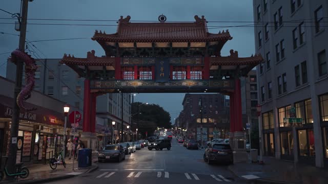 Seattle Chinatown-International District Historic Gate Modern Paifang Archway Washington, USA