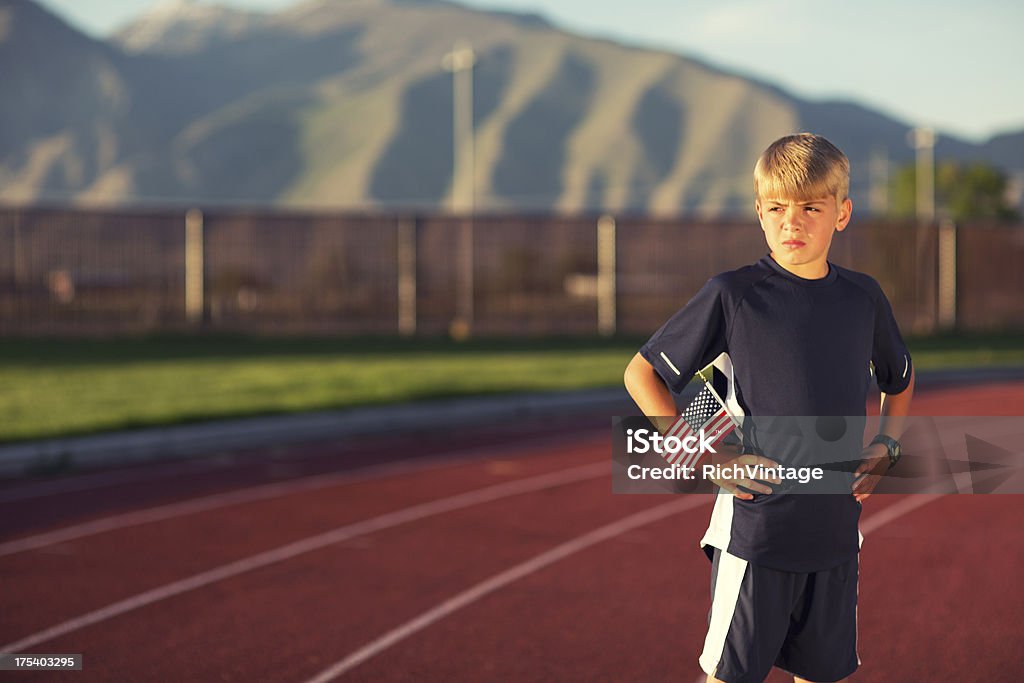 Giovane atleta americana - Foto stock royalty-free di 8-9 anni