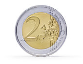 Two Euro coin (+clipping path)