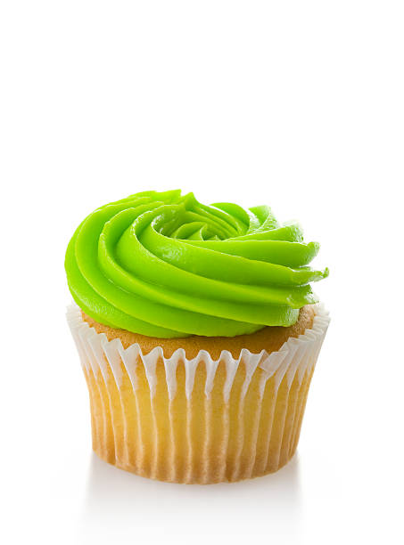 istock A delicious cupcake with a yellow green frosting 175403623