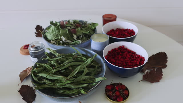 Making Homemade Herbal Tea with Berries at Home