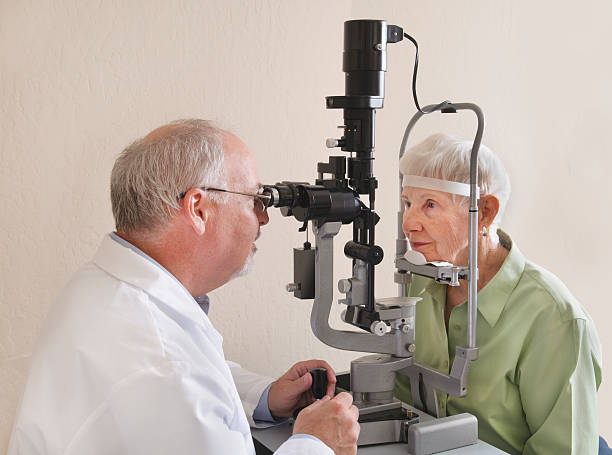istock Senior Woman Having Eye Exam 175404302