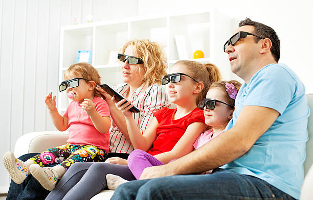 istock Family Watching TV With 3D Glasses. 175405097