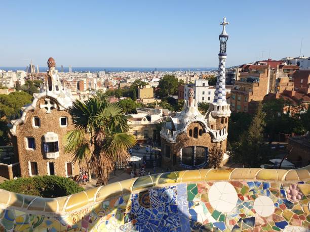 istock Parc Guell gingerbread houses in Barcelona 1754051341