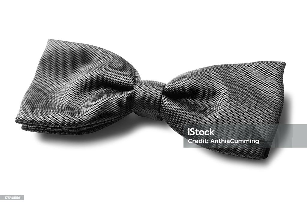 Preto gravata borboleta isolada em um fundo branco - Foto de stock de Acessório royalty-free