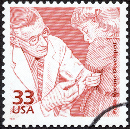 Postage stamp of Polio Vaccine Developed