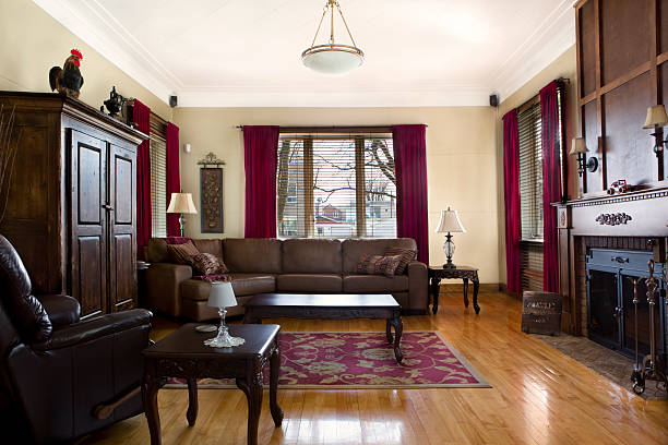 istock HDR Antique living room with a fire place 175407252