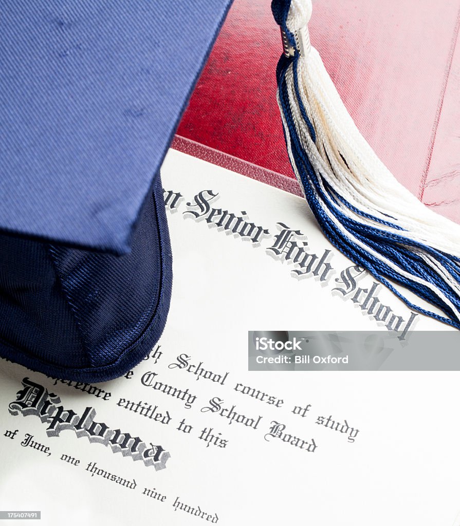 De graduação do ensino médio - Foto de stock de Diploma royalty-free