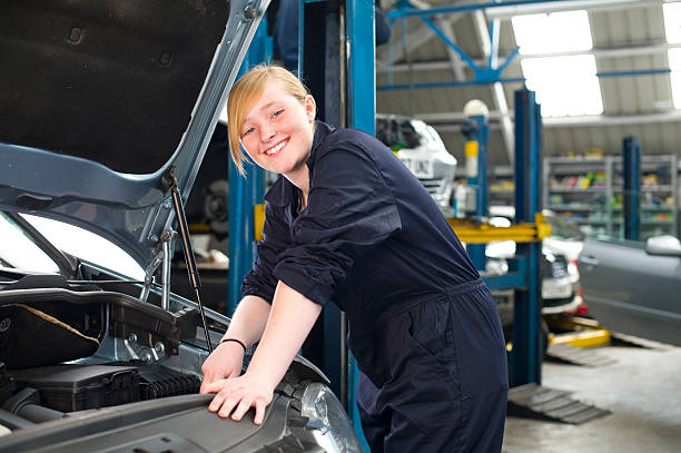 istock happy female mechanic 175407845