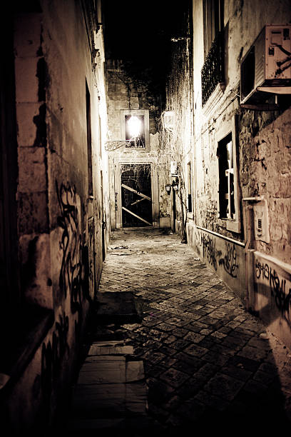 istock Grungy dead end alley 175408229