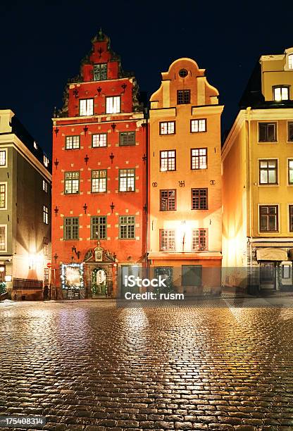 Stortorget At Night Stockholm Stock Photo - Download Image Now - Sweden, Brick, Brick House