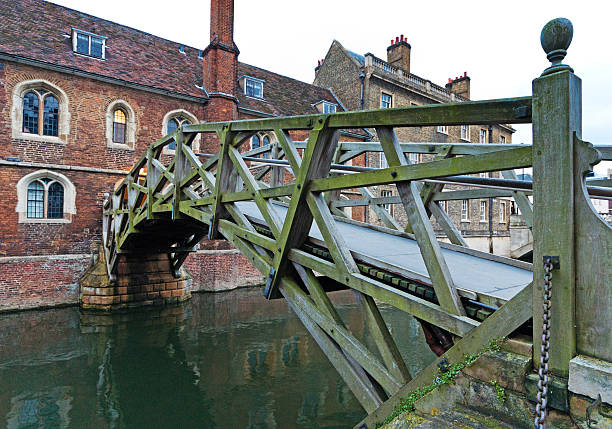 Mathematical Bridge Cambridge "Mathematical Bridge over the river Cam, Cambridge, UK." queens college stock pictures, royalty-free photos & images