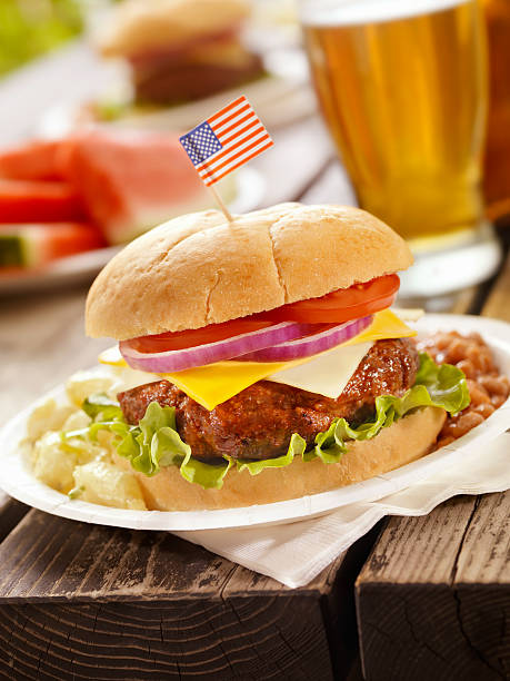 istock All American Cheeseburger and a Beer 175409200