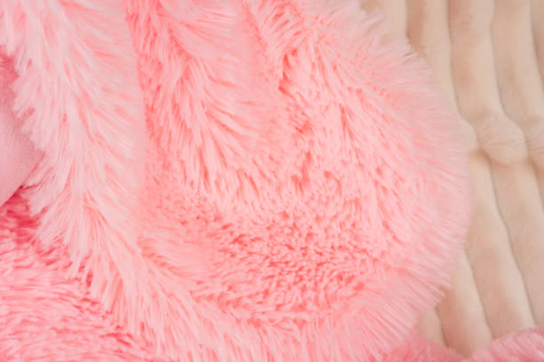 istock Pink faux fur closeup. Pink texture 1754095778