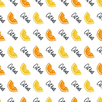 Zesty Zest Citrus Fiesta Vector Seamless Pattern can be use for background and apparel design