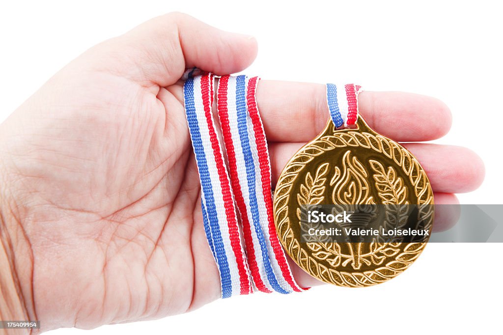 Medalha de Ouro em mão - Royalty-free Evento multidesportivo internacional Foto de stock