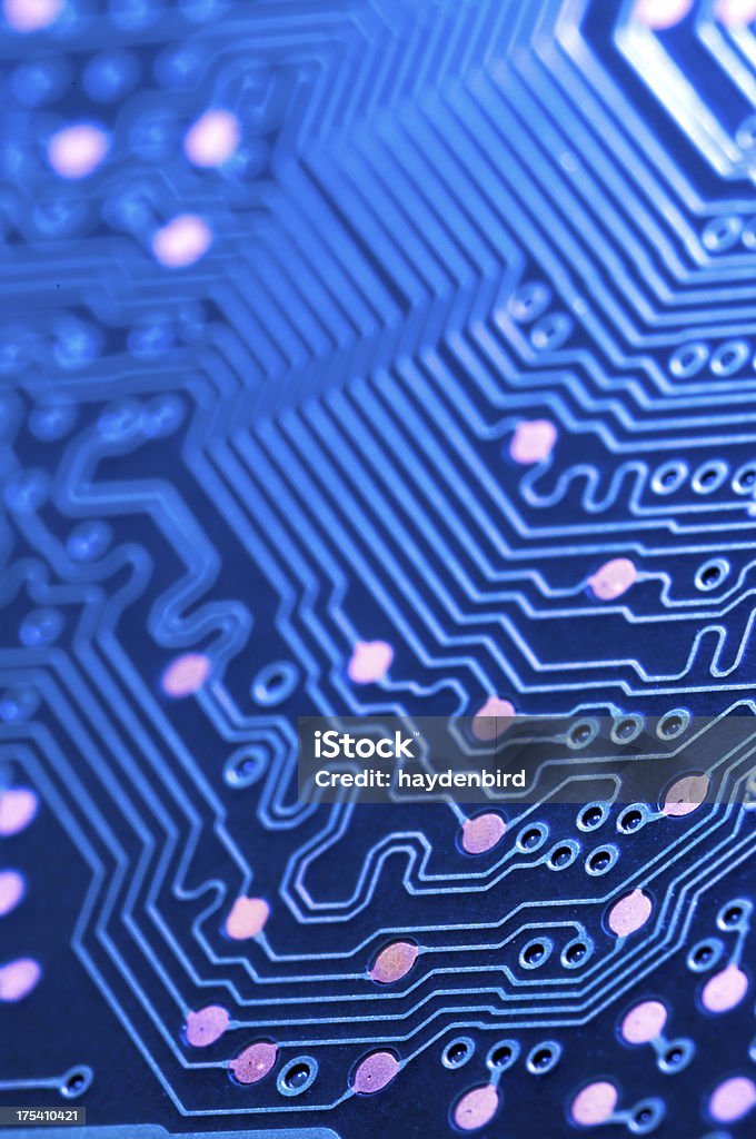Macro shot of Electronic Circuit Board representing modern technology  Abstract Stock Photo