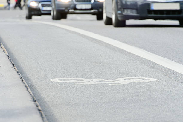 istock Bike lane symbol 175410624