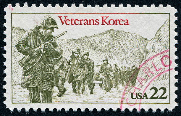 韓国戦争 stamp - korean war ストックフォトと画像