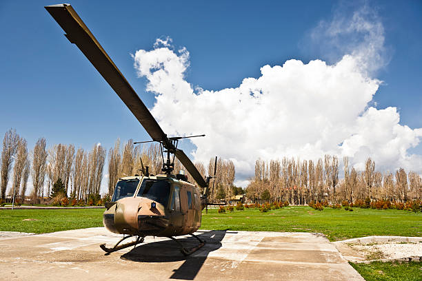 UH-1 Helicopter UH-1 Helicopter landed. uh 1 helicopter stock pictures, royalty-free photos & images