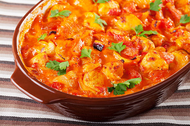 istock Casserole with chicken, potatos and tomatos 175411469