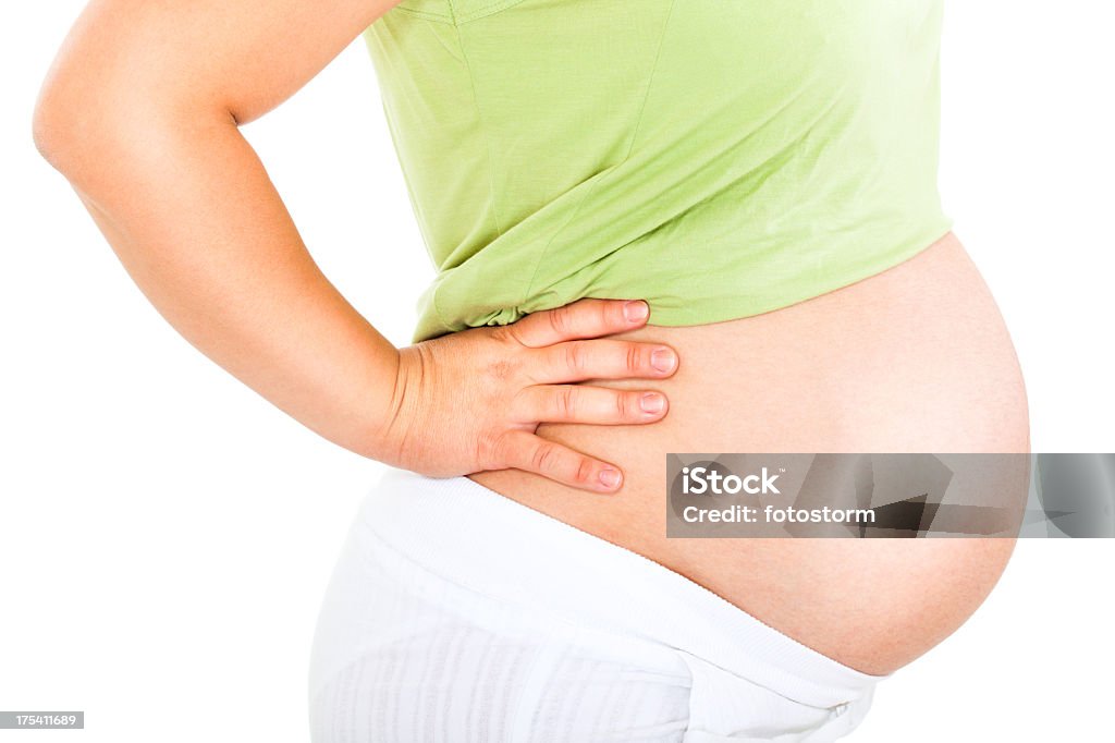 Barriga de mulher grávida - Foto de stock de Abdome royalty-free