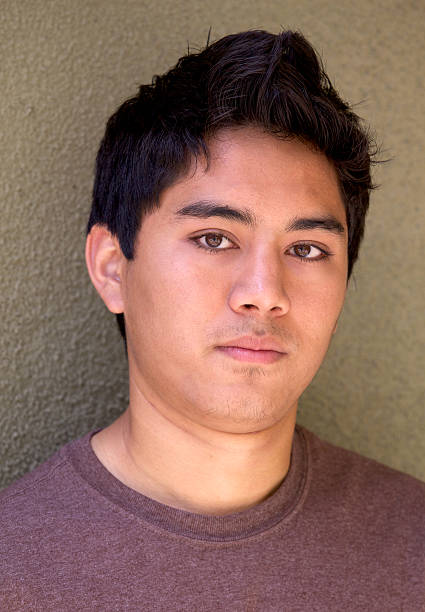 istock Hispanic Teenage Boy Portrait Serious Expression 175412081