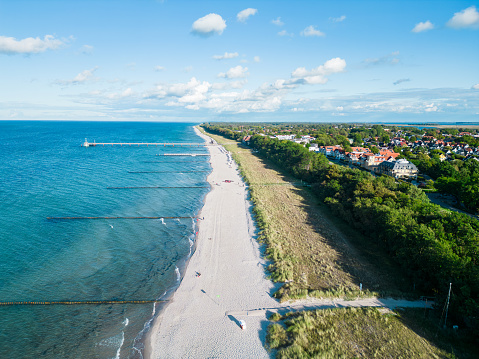Aerial View of the beach in Zingst