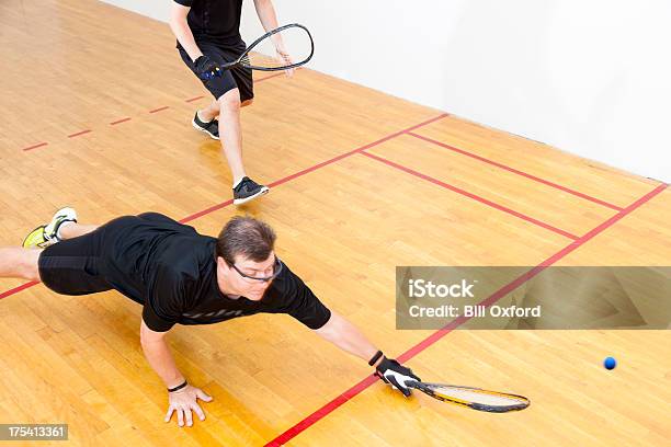 Da Racquetball - Fotografie stock e altre immagini di Adulto - Adulto, Affondo, Ambientazione interna