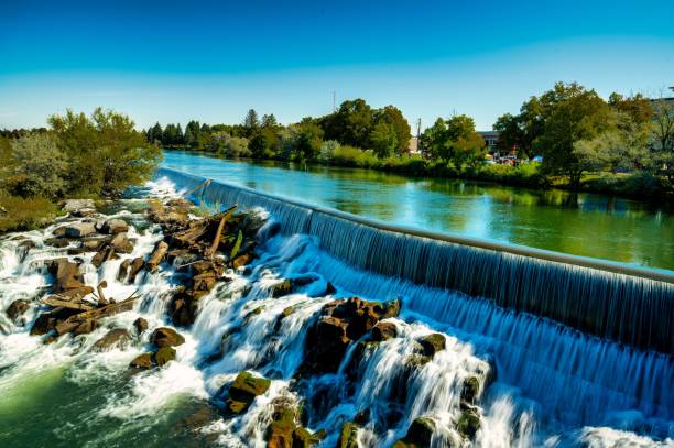 istock The Falls at Idaho Falls Idaho on a clear sunny fall day 1754137614