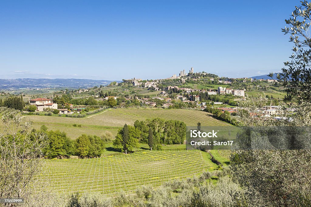 Torres de San Gimignano, na Toscânia - Royalty-free Agricultura Foto de stock