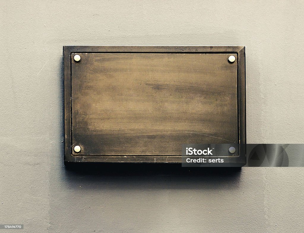 Blanco placa de metal - Foto de stock de Placa - Premio libre de derechos
