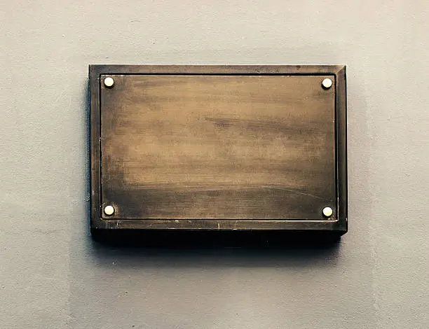 Photo of Blank metal plaque